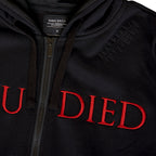 Image produit Dark Souls - Vous êtes mort Sweat à capuche détruit noir