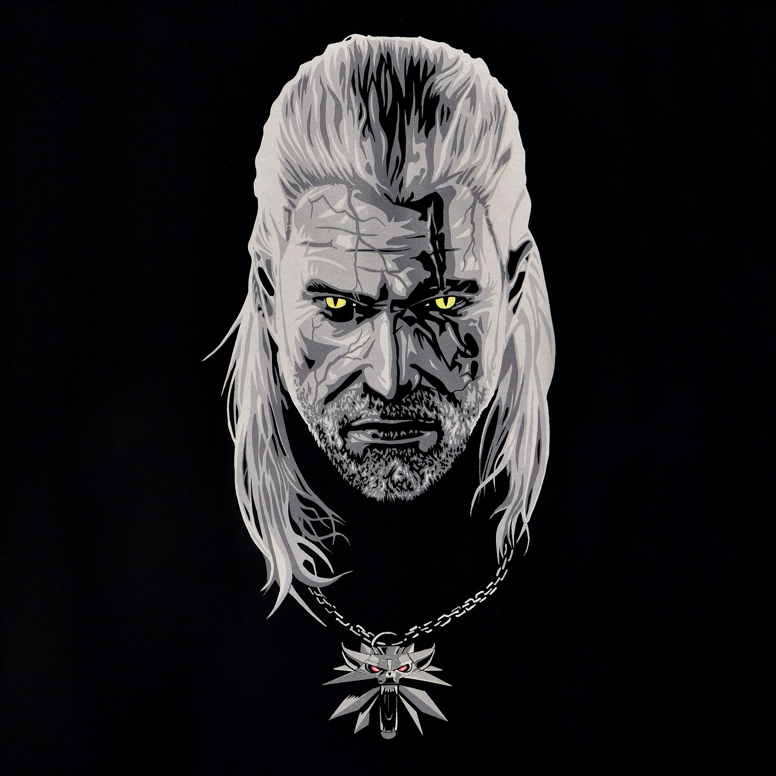 Image produit Witcher - T-shirt Geralt empoisonné phosphorescent noir