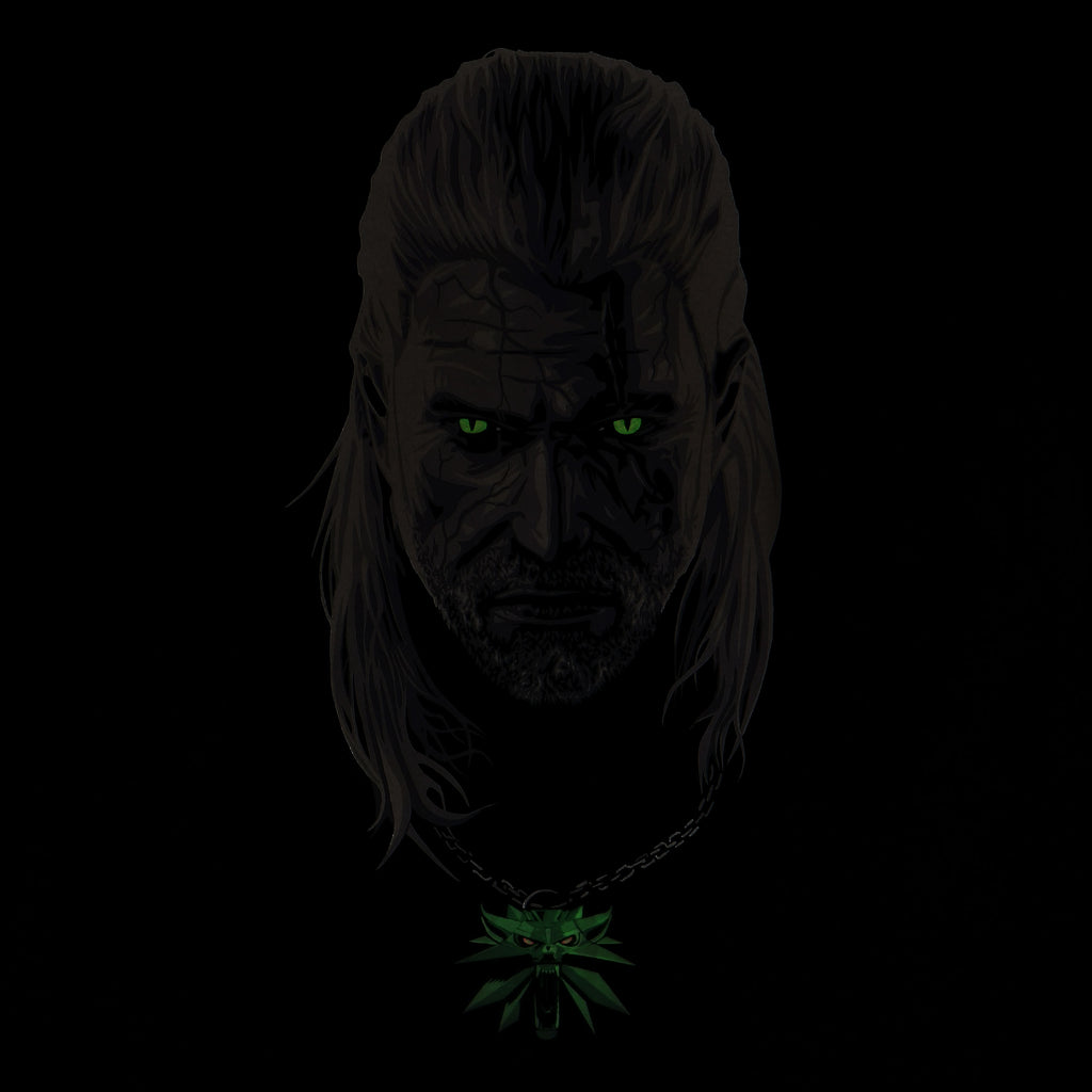 Image produit Witcher - T-shirt Geralt empoisonné phosphorescent noir