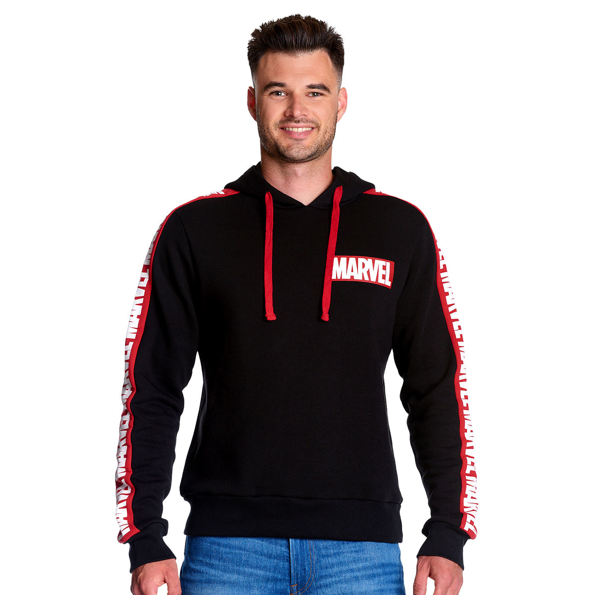 Image produit Marvel - Sweat à capuche avec impression sur les manches noir
