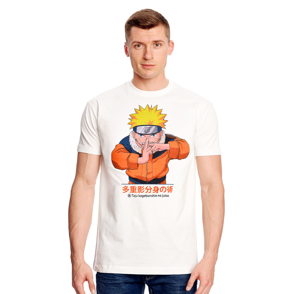 Image produit T-shirt blanc Naruto Uzumaki Kage Bunshin no Jutsu