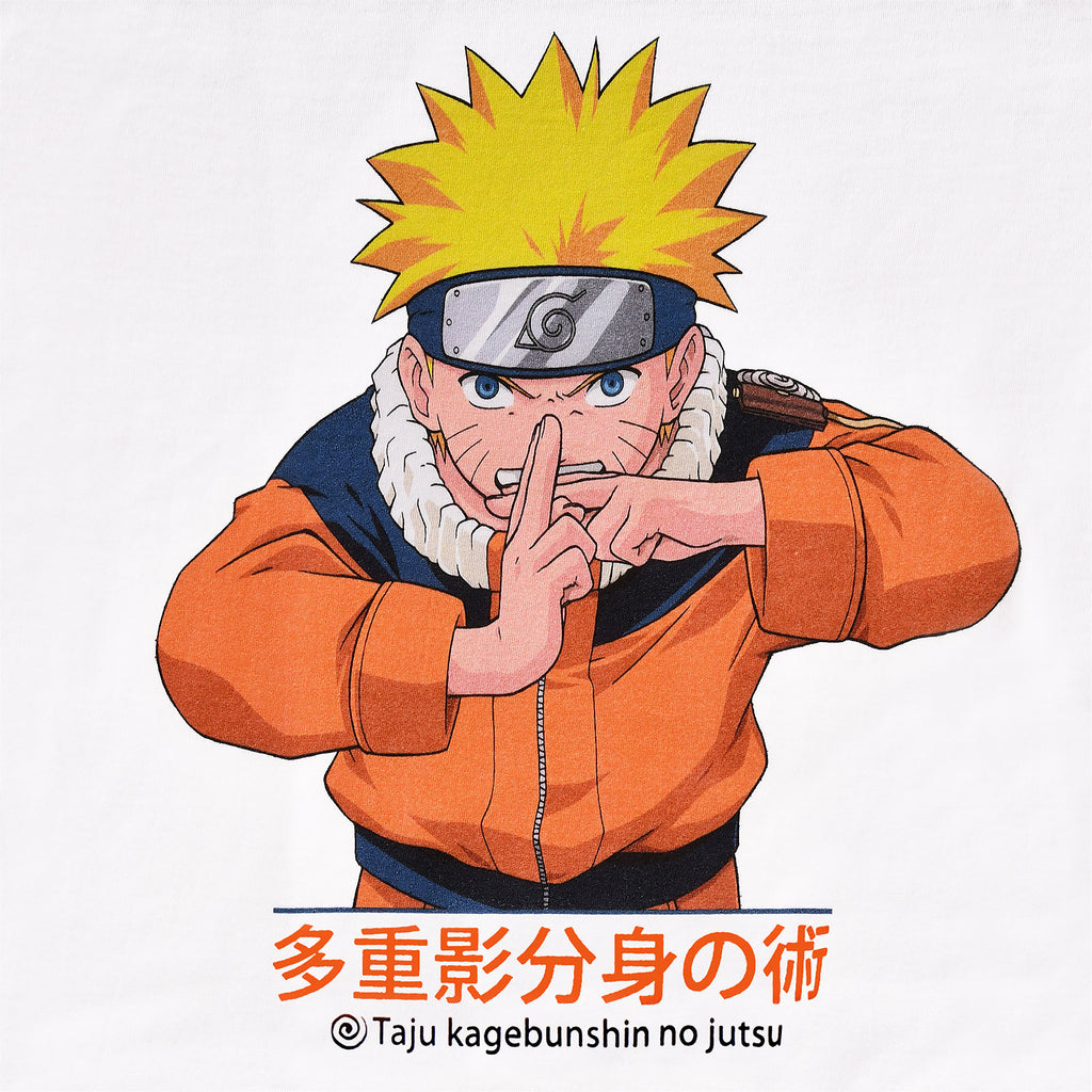 Image produit T-shirt blanc Naruto Uzumaki Kage Bunshin no Jutsu