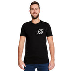 Image produit Naruto - T-shirt noir avec mini symbole de Konoha