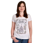 Image produit La Belle et la Bête - T-shirt Portrait de film pour femmes blanc