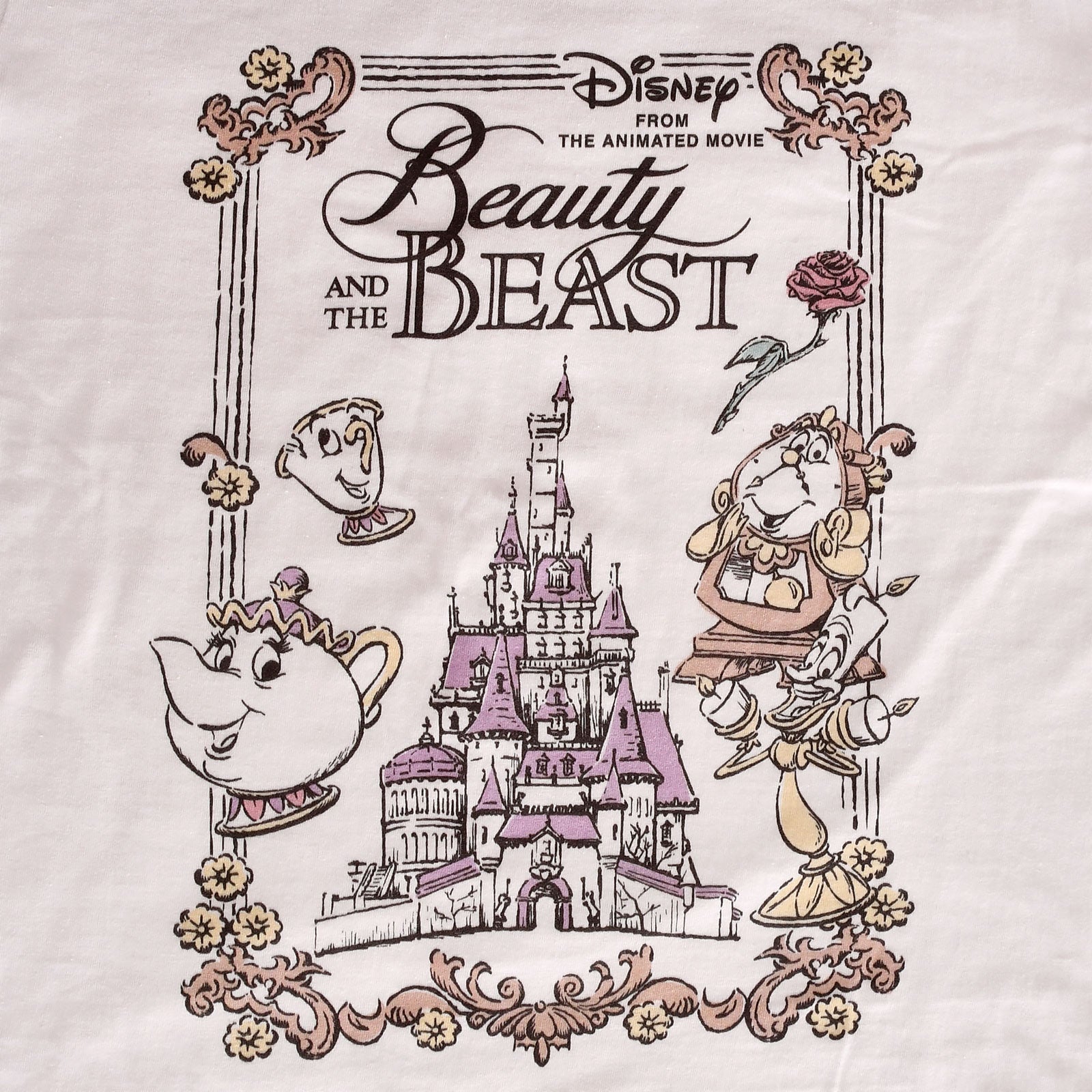 Image produit La Belle et la Bête - T-shirt Portrait de film pour femmes blanc