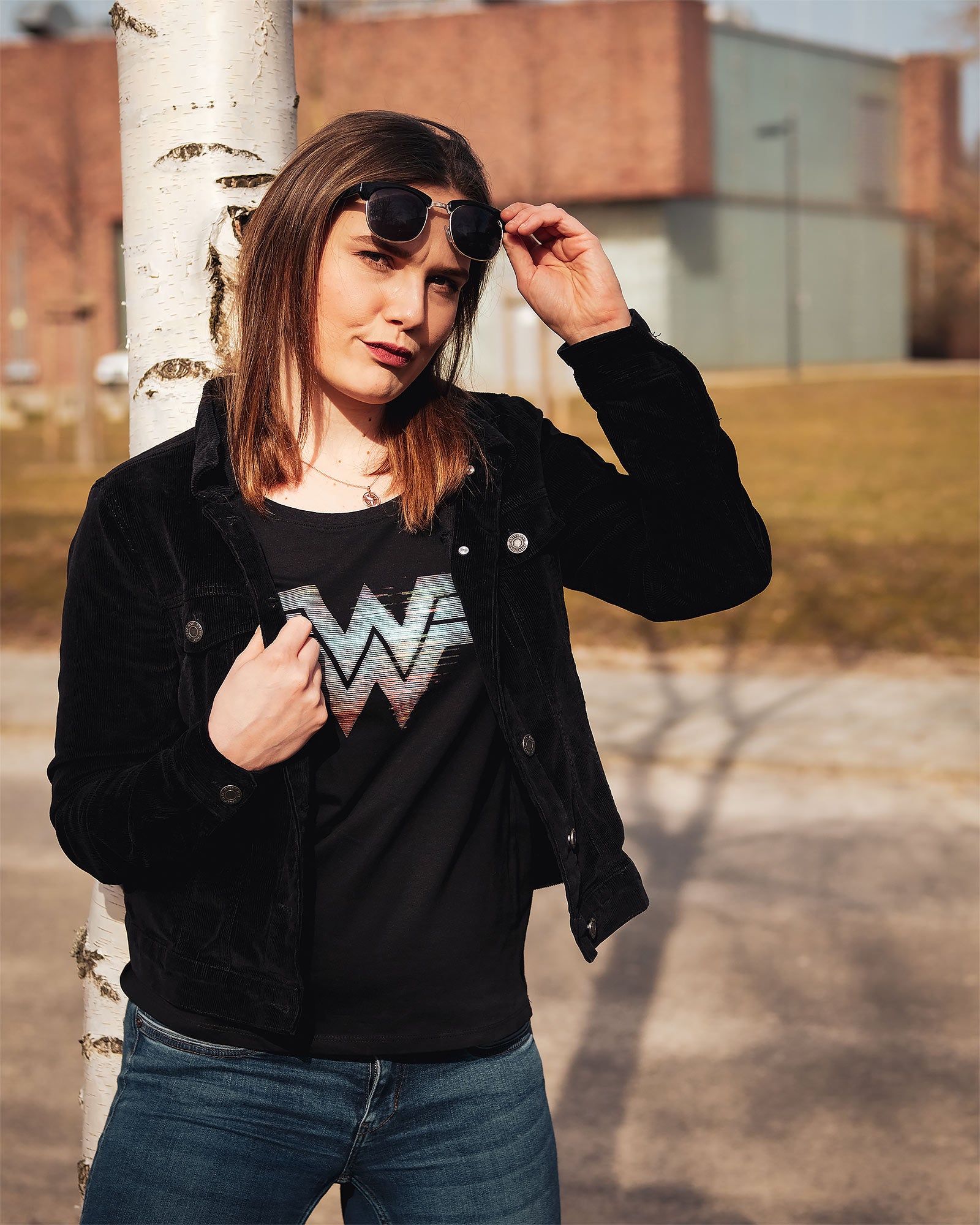 Image produit Wonder Woman - 1984 Logo T-Shirt Femme Noir