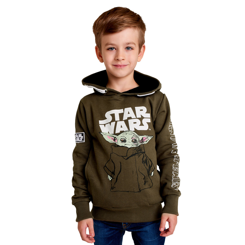 Image produit Sweat à capuche pour enfants Grogu vert - Star Wars The Mandalorian