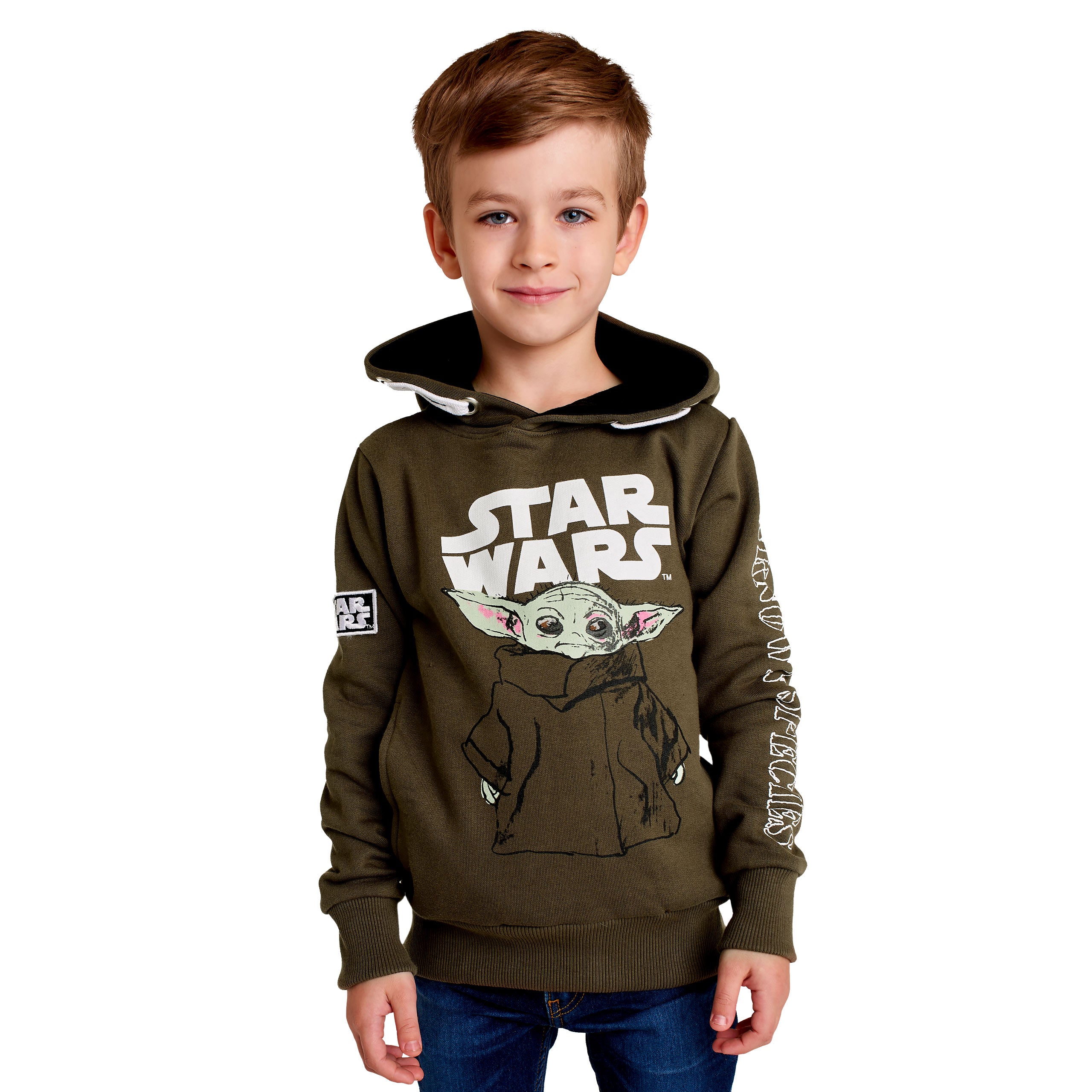 Image produit Sweat à capuche pour enfants Grogu vert - Star Wars The Mandalorian