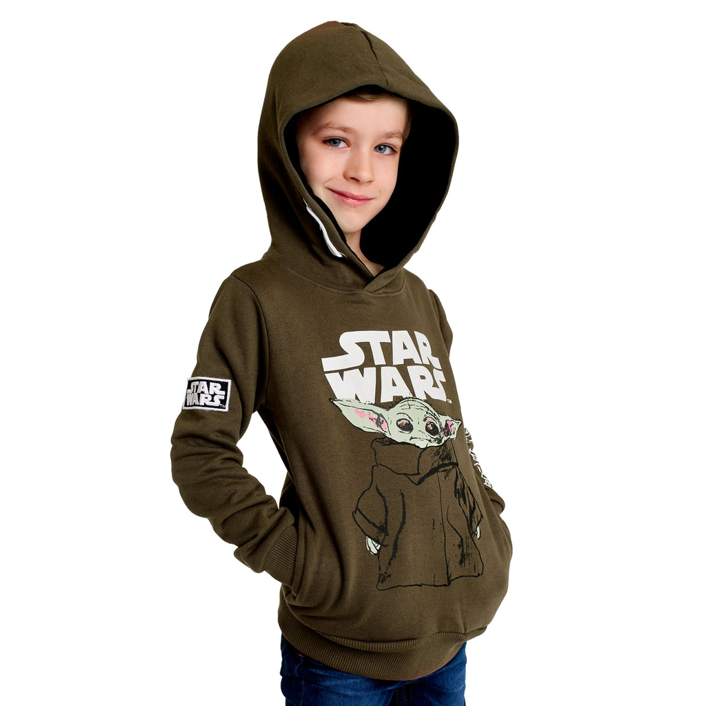 Image produit Sweat à capuche pour enfants Grogu vert - Star Wars The Mandalorian