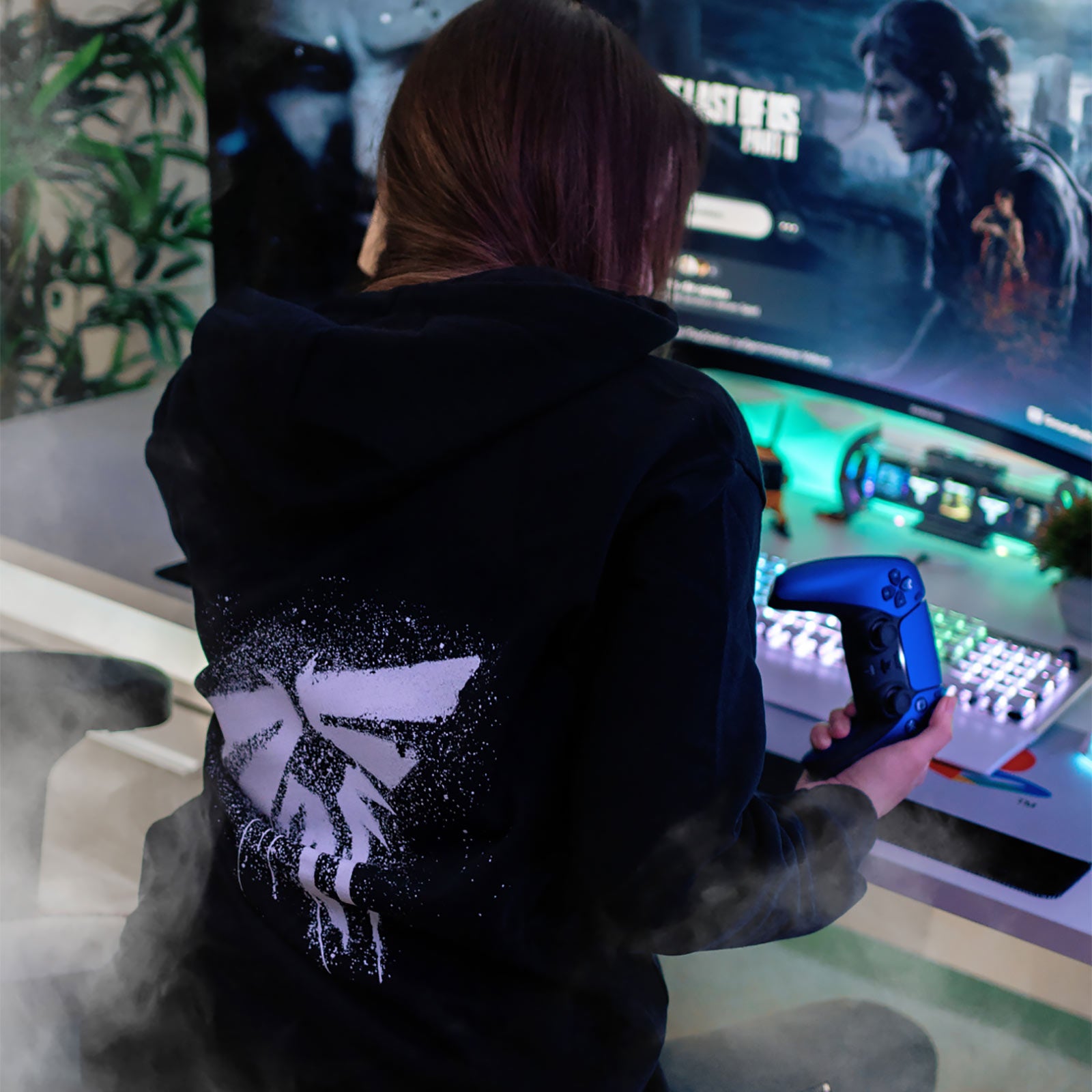 Image produit The Last of Us - Sweat à capuche noir avec logo Fireflies