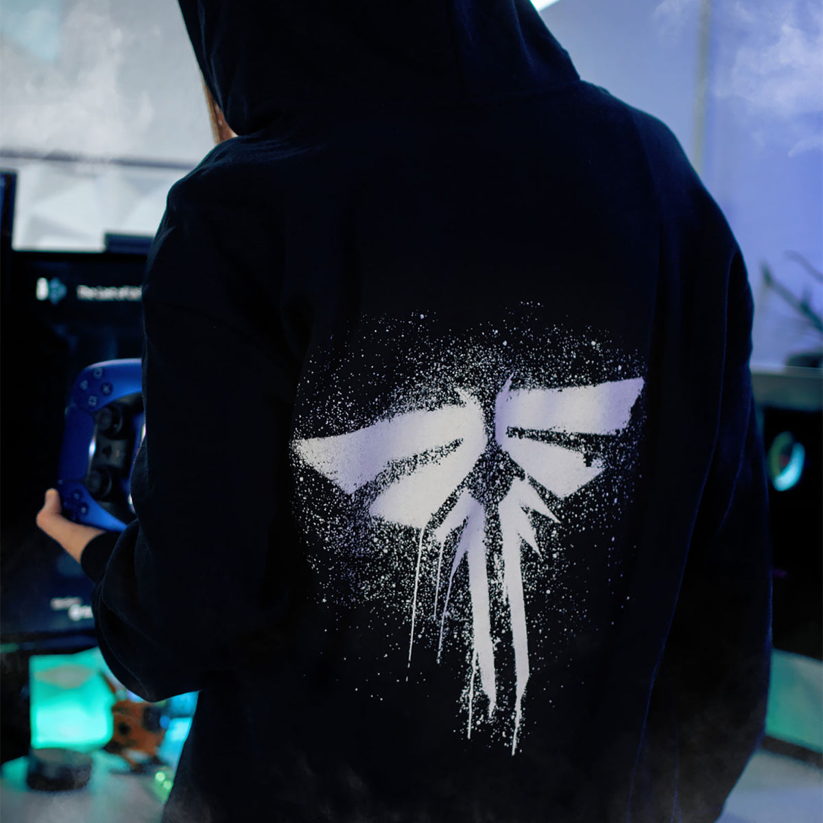 Image produit The Last of Us - Sweat à capuche noir avec logo Fireflies