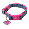 Image produit Collier Supergirl Click pour chiens rose-bleu