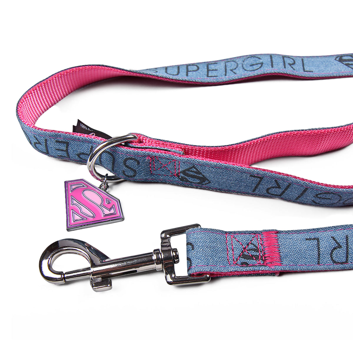 Image produit Laisse de chien Supergirl rose-bleue