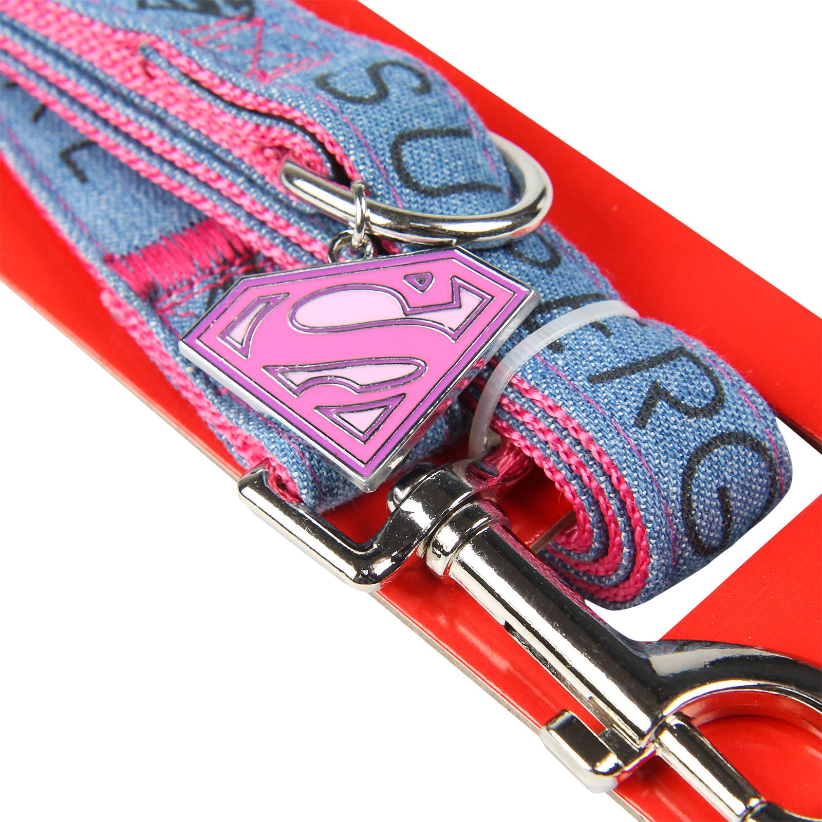Image produit Laisse de chien Supergirl rose-bleue