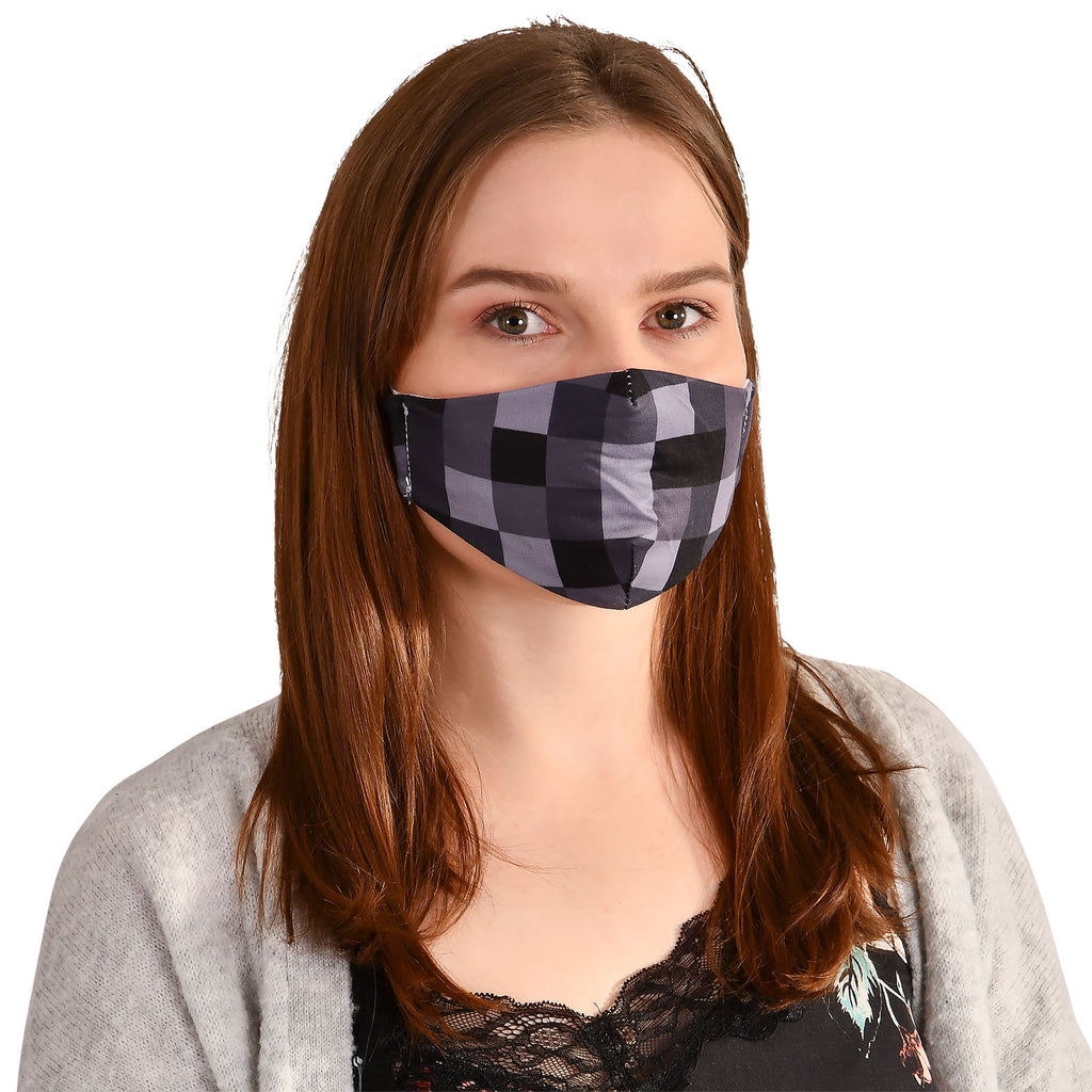 Image produit Masque de visage pixel pour les fans de Minecraft gris
