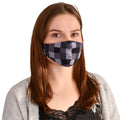 Image produit Masque de visage pixel pour les fans de Minecraft gris