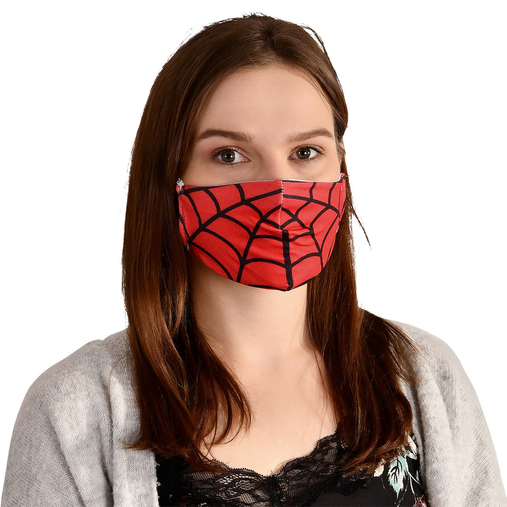 Image produit Masque facial toile d'araignée pour fans de Spider-Man Rouge