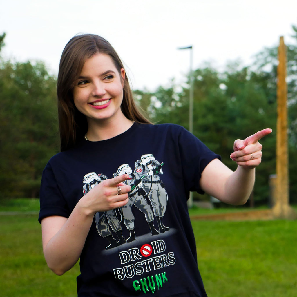 Image produit T-shirt Droidbusters pour les fans de Star Wars bleu