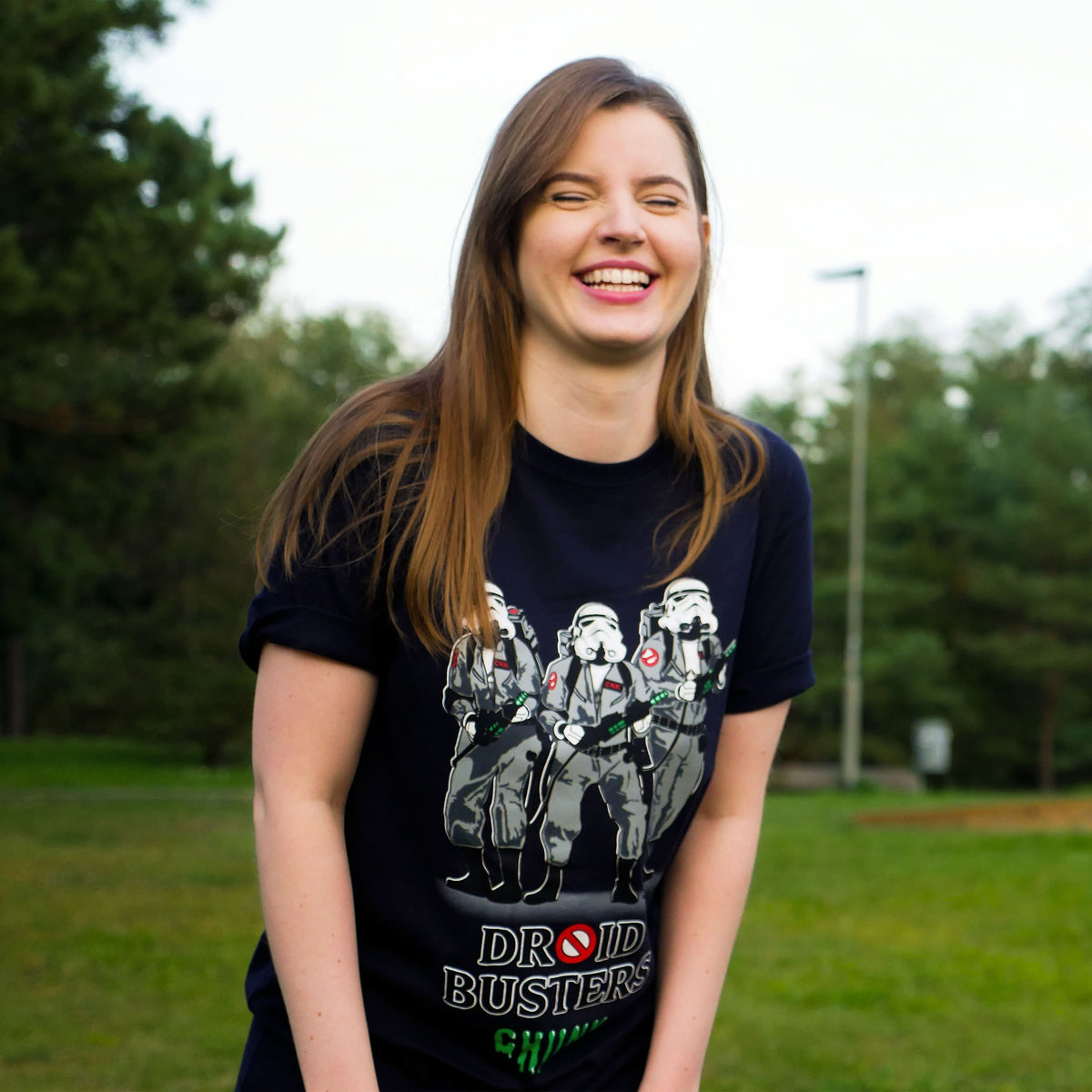 Image produit T-shirt Droidbusters pour les fans de Star Wars bleu