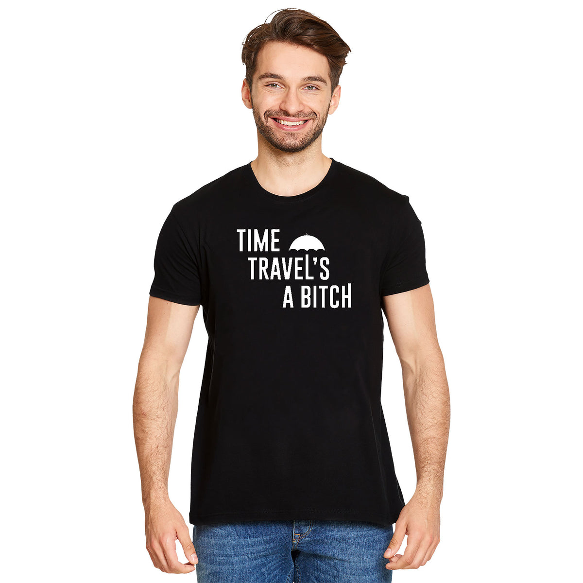 Image produit T-shirt Time Travel's a Bitch pour les fans de The Umbrella Academy