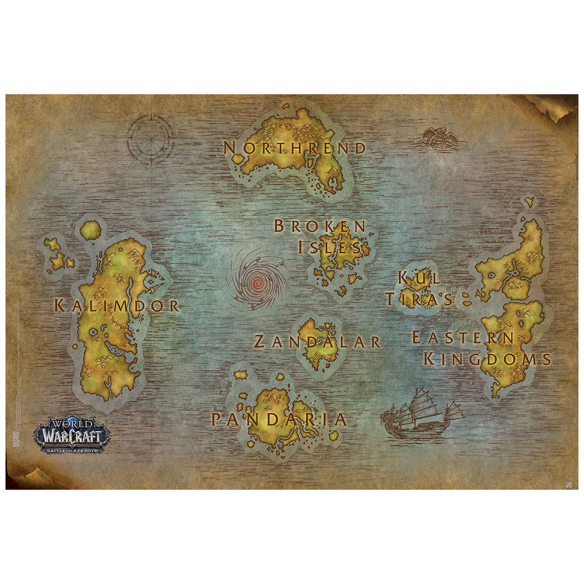 Image produit World of Warcraft - Poster Maxi de la carte d'Azeroth