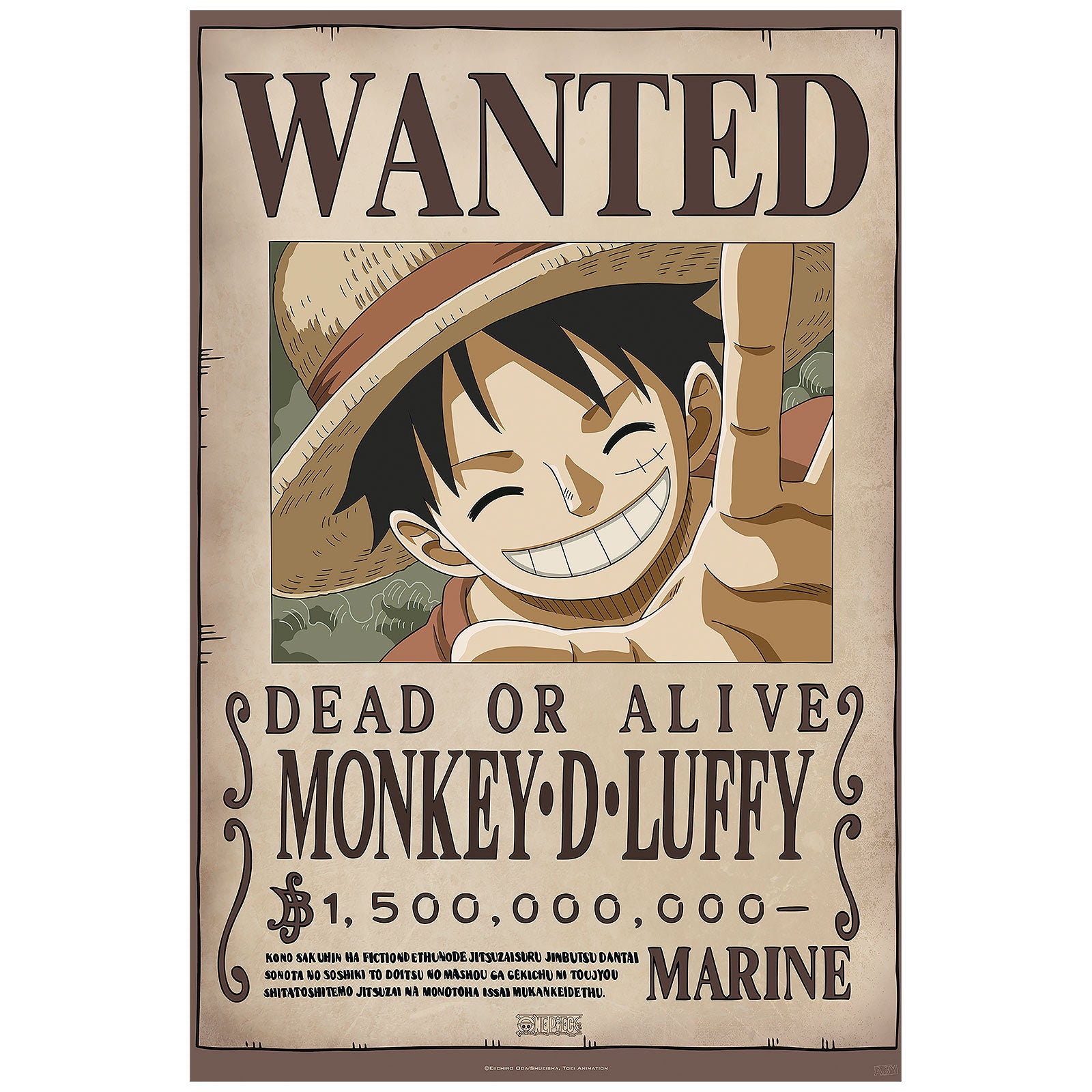 Image produit One Piece - Poster Maxi Wanted Monkey D. Luffy