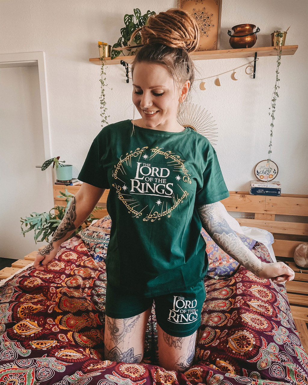Image produit Seigneur des Anneaux - Pyjama court Le Un Anneau femmes vert
