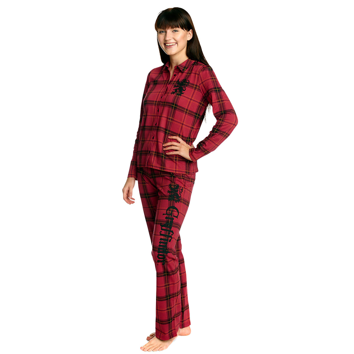 Image produit Harry Potter - Pyjama à carreaux Gryffondor pour femmes rouge