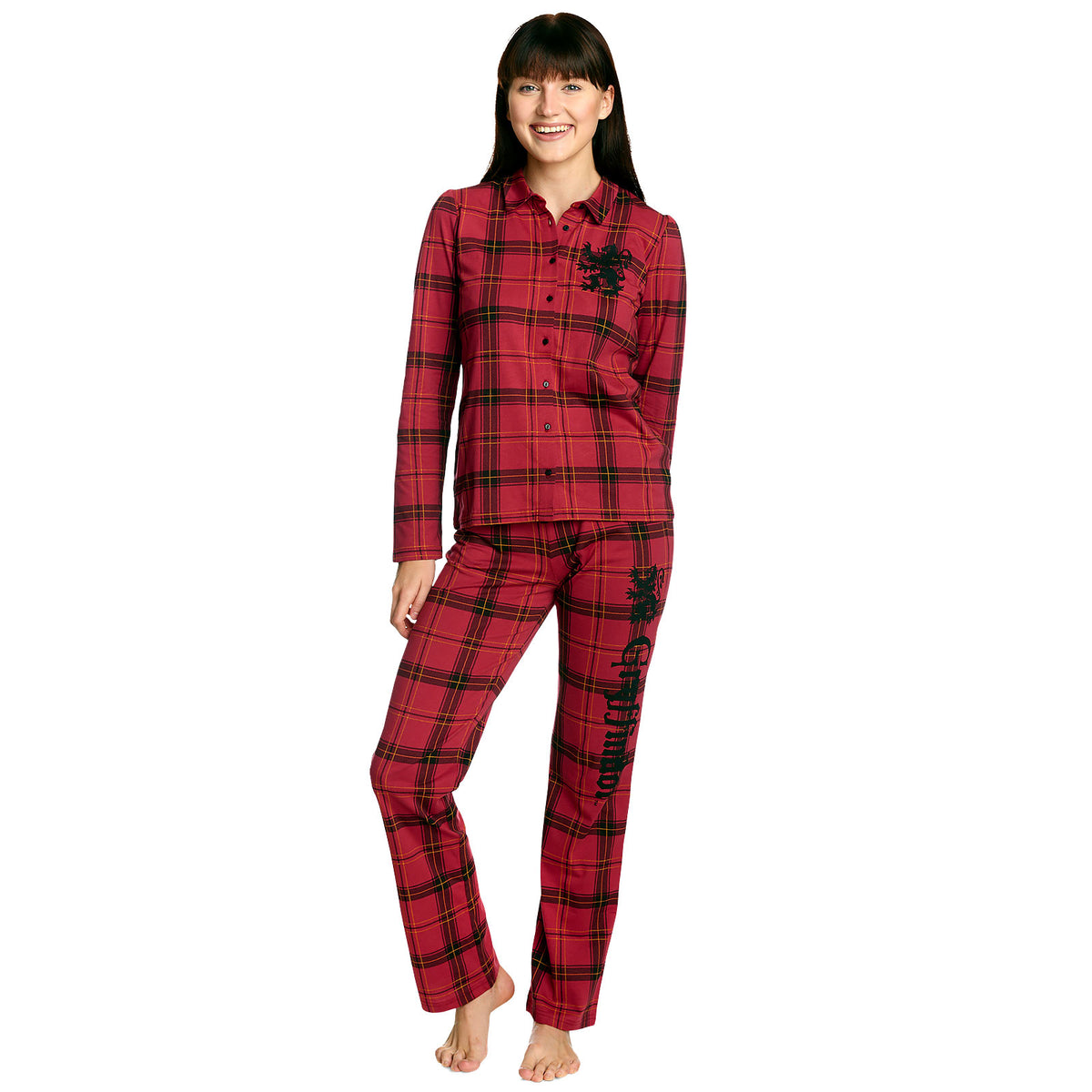 Image produit Harry Potter - Pyjama à carreaux Gryffondor pour femmes rouge