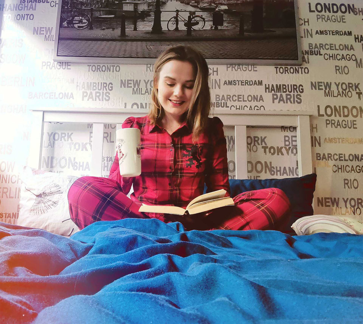 Image produit Harry Potter - Pyjama à carreaux Gryffondor pour femmes rouge