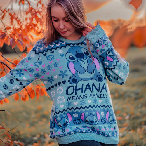 Image produit Lilo & Stitch - Ohana Signifie Famille Pull Tricoté