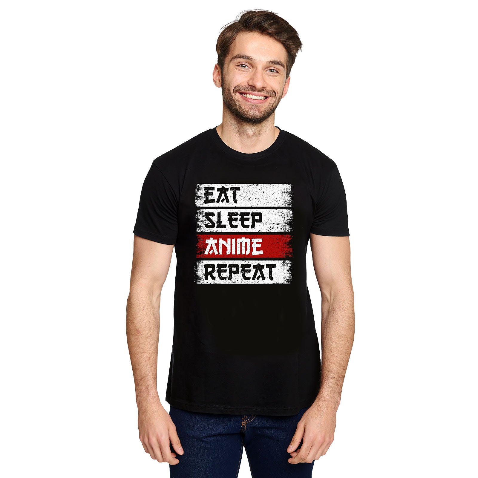 Image produit T-shirt Daily Routine pour fans d'anime noir