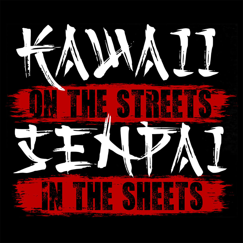 Image produit T-shirt Kawaii & Senpai pour fans d'anime noir
