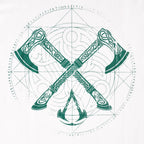 Image produit Assassin's Creed - T-shirt blanc Valhalla Crossaxe