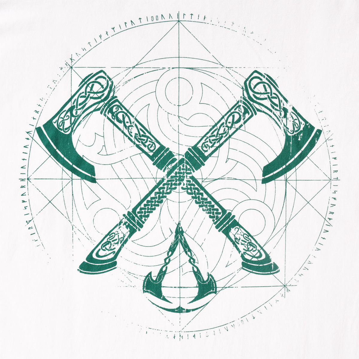 Image produit Assassin's Creed - T-shirt blanc Valhalla Crossaxe