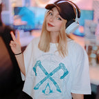 Image produit Assassin's Creed - T-shirt blanc Valhalla Crossaxe