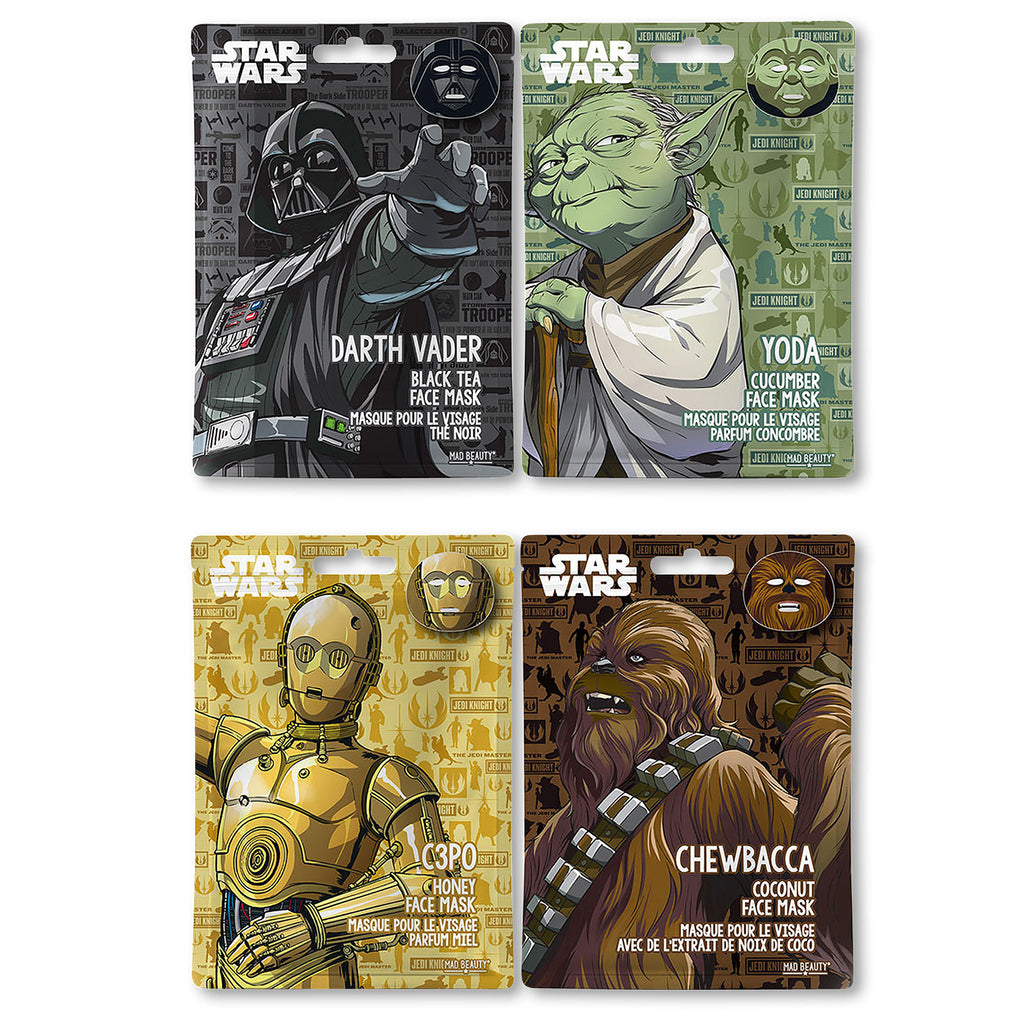 Image produit Star Wars - Ensemble de 4 masques en feuille de personnages