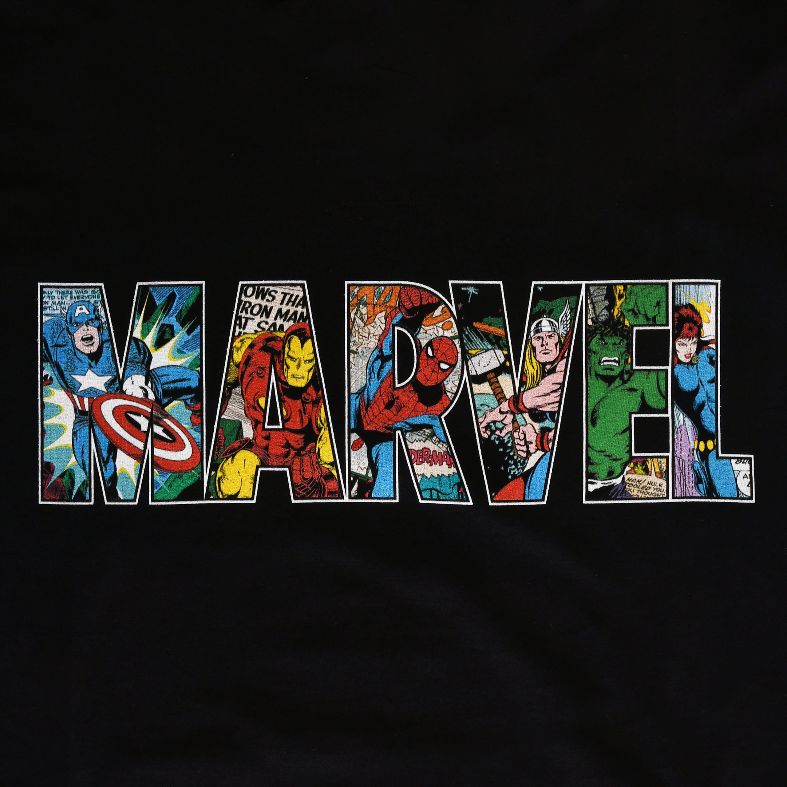 Image produit Marvel - T-shirt Logo Comic Strip noir
