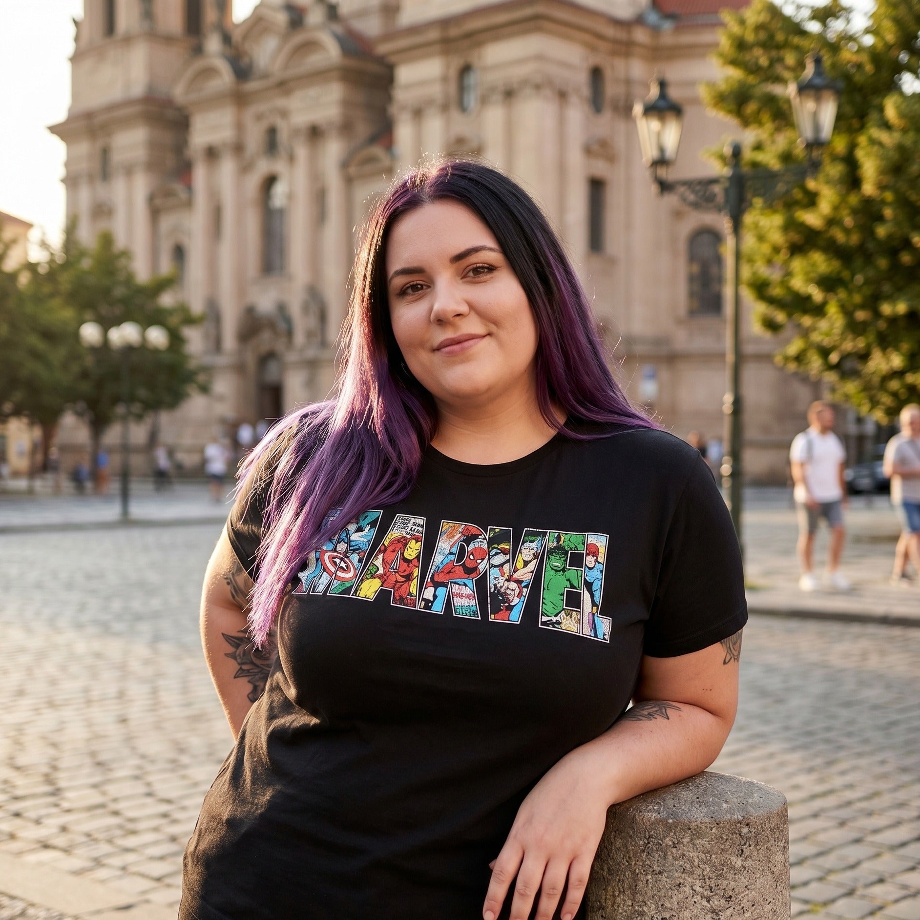 Image produit Marvel - T-shirt Logo Comic Strip noir