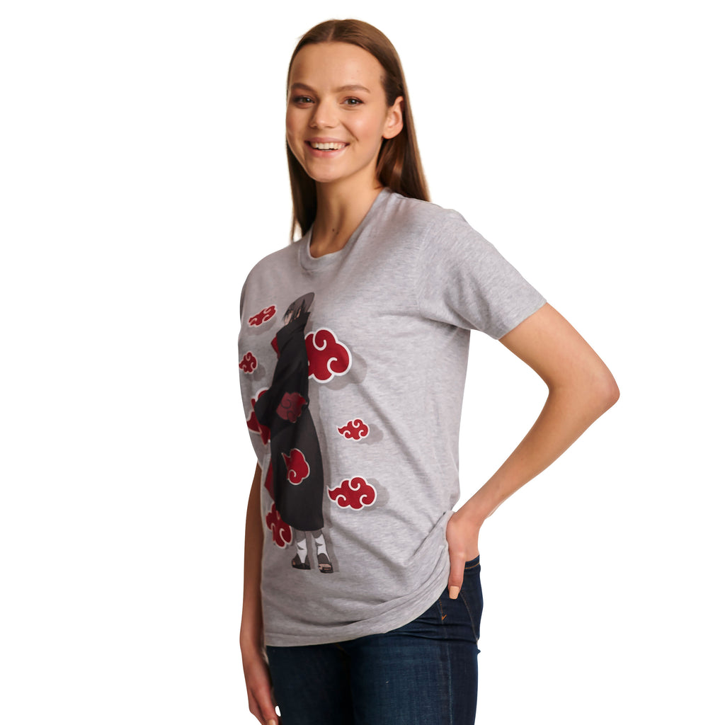 Image produit Naruto - T-shirt Itachi Akatsuki gris