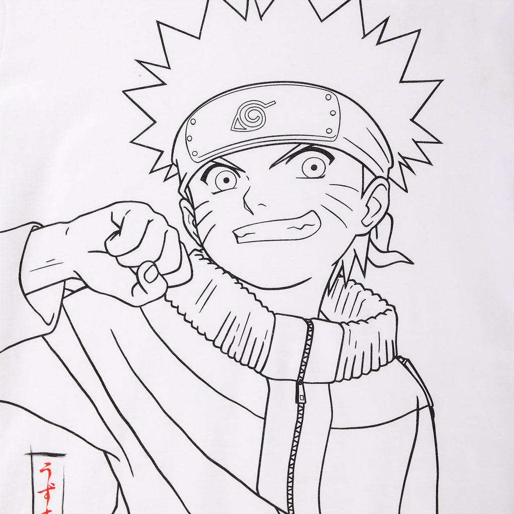 Image produit Naruto - T-shirt Sketch Monochrome blanc