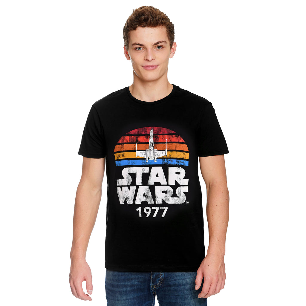 Image produit T-shirt rétro Star Wars de 1977 noir