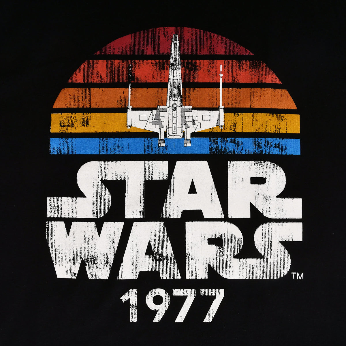 Image produit T-shirt rétro Star Wars de 1977 noir