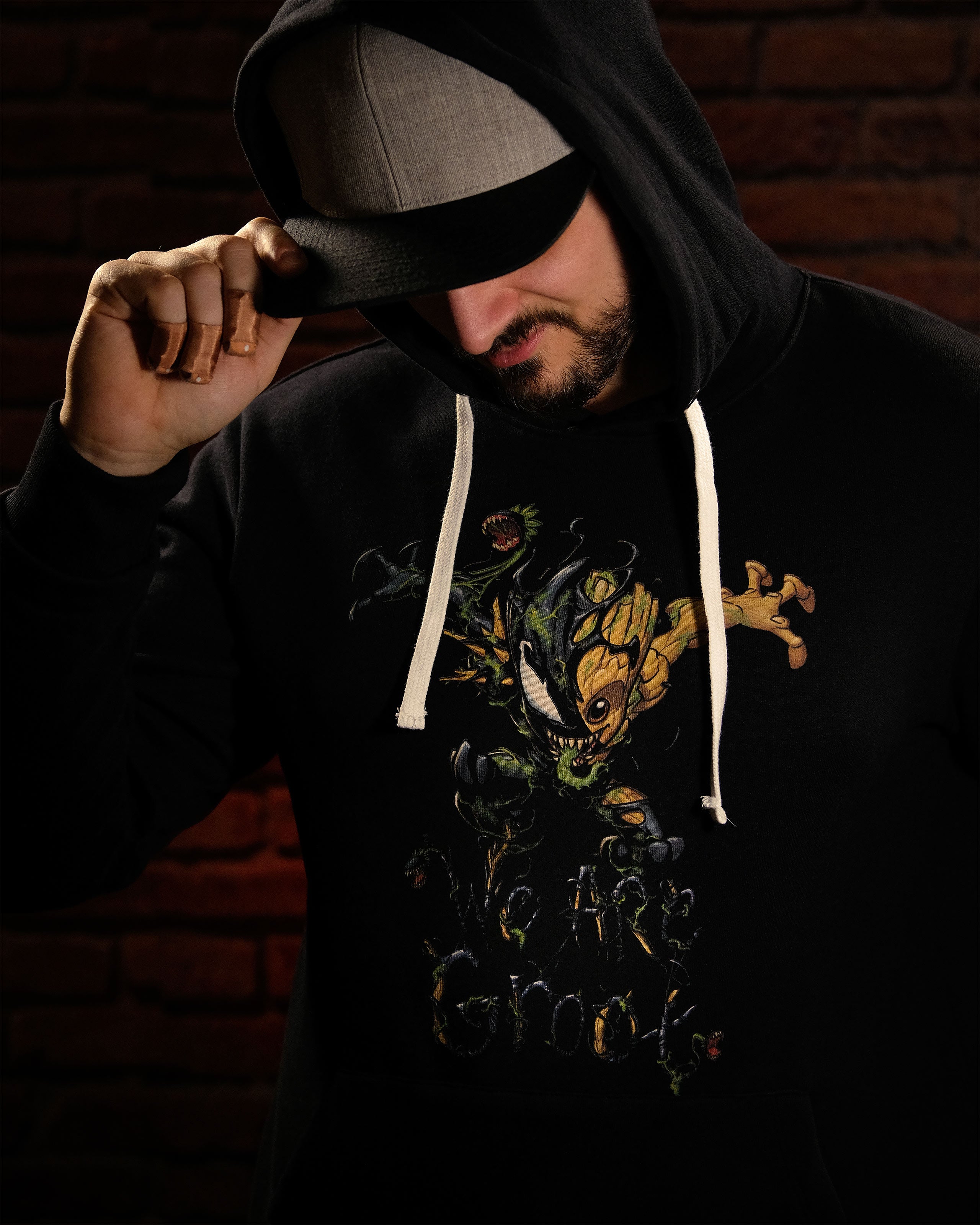 Image produit Guardiens de la Galaxie - Sweat à capuche noir Venomized Groot