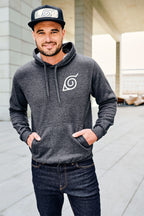 Image produit Naruto - Personnages de Konoha sweat à capuche gris