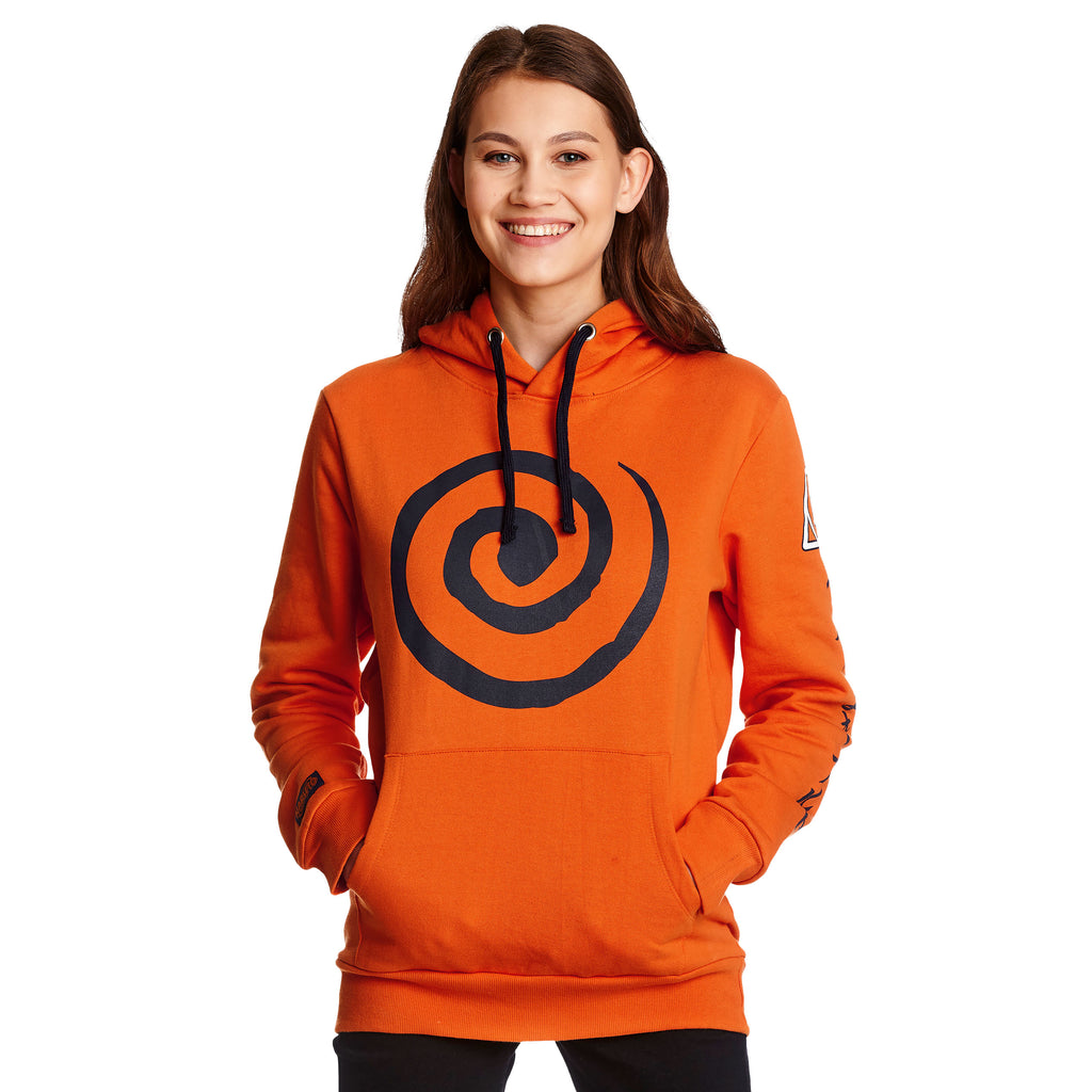 Image produit Naruto - Sweat à capuche orange avec symbole du clan Uzumaki