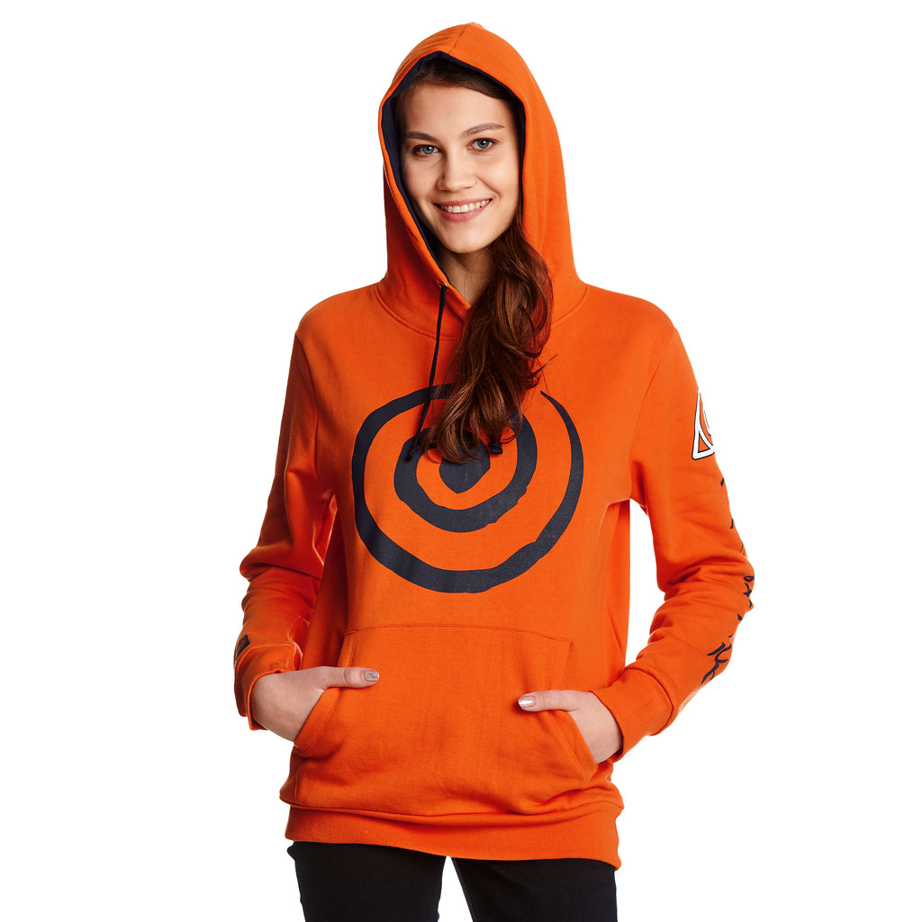 Image produit Naruto - Sweat à capuche orange avec symbole du clan Uzumaki