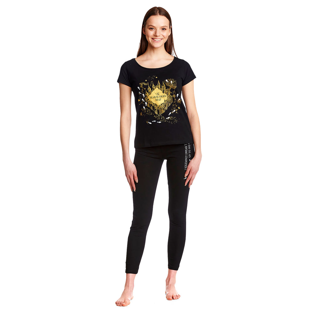 Image produit Harry Potter - Pyjama Carte du Maraudeur Femme Noir