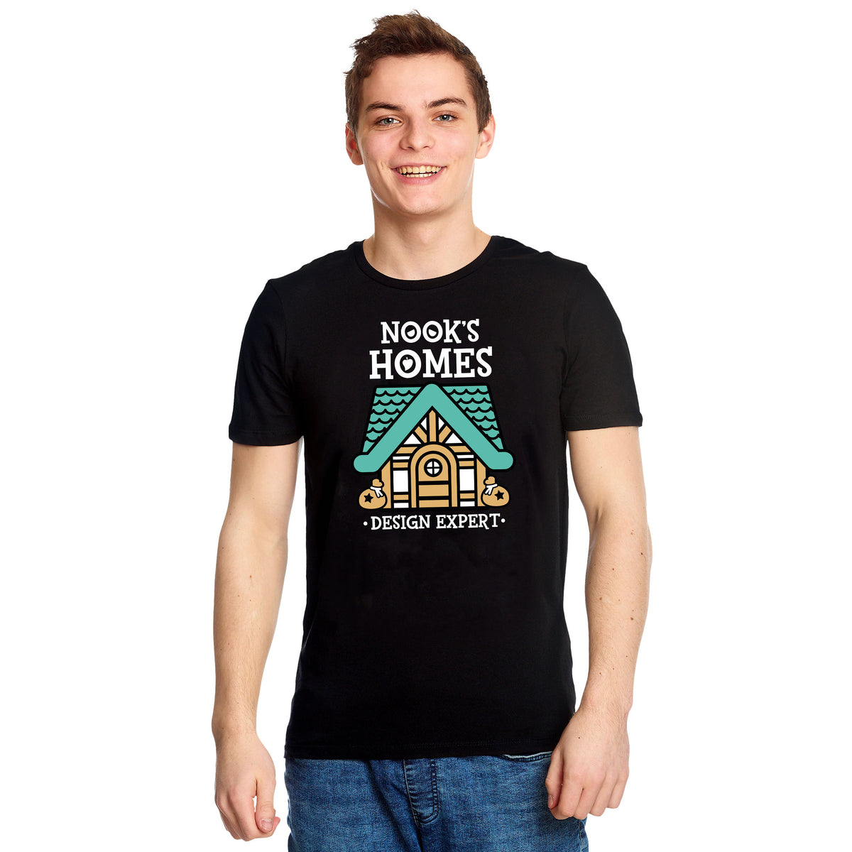 Image produit T-shirt Nook's Homes pour les fans d'Animal Crossing noir