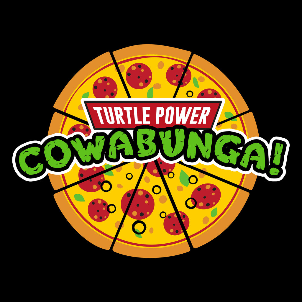 Product image Cowabunga Pizza T-Shirt for Ninja Turtles Fans black